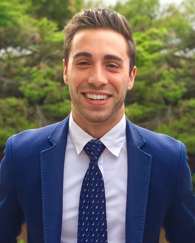 A man in a suit and tie.