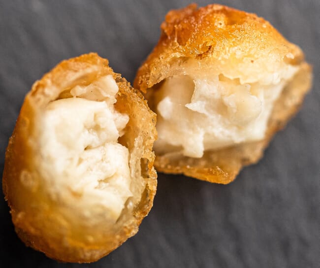 Deep fried cell-based mahi mahi