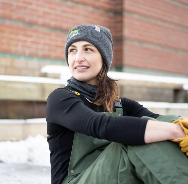 A portrait shot of a woman.