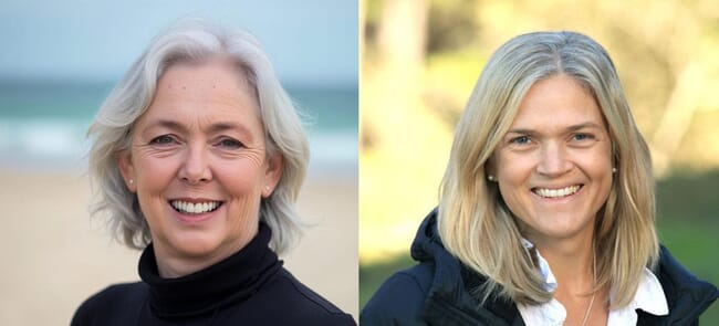 Two headshots of women in ocean science.