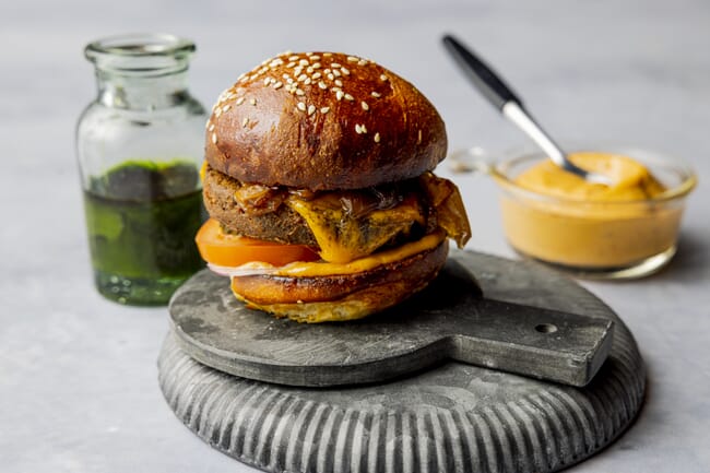 A burger made from sea squirts.