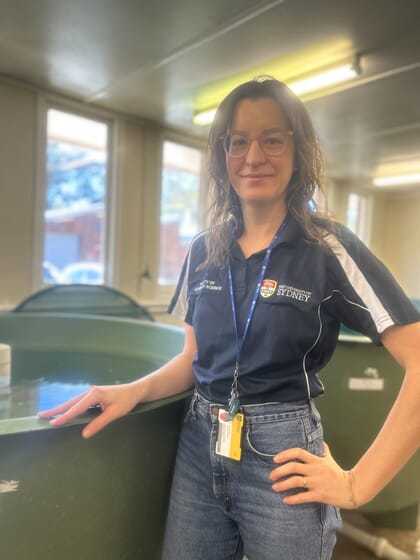 Portrait of a woman wearing glasses