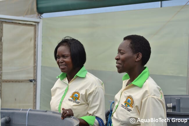 Gender issues in aquaculture are also part of the research in VicInAqua, much to the delight of two staff from DALF during the pilot inauguration
