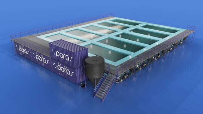 A diagram of a fish farm.