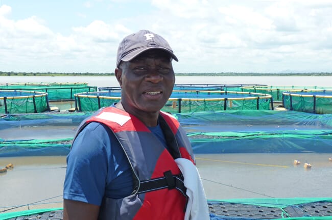 Pierrot Kokou Akakpovi by tilapia cages