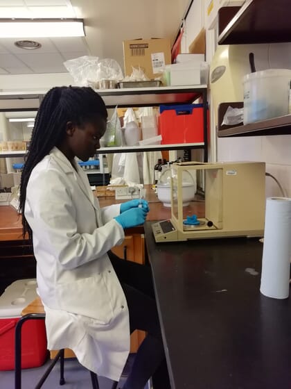 Woman working in a laboratory