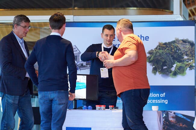 People at a trade show.