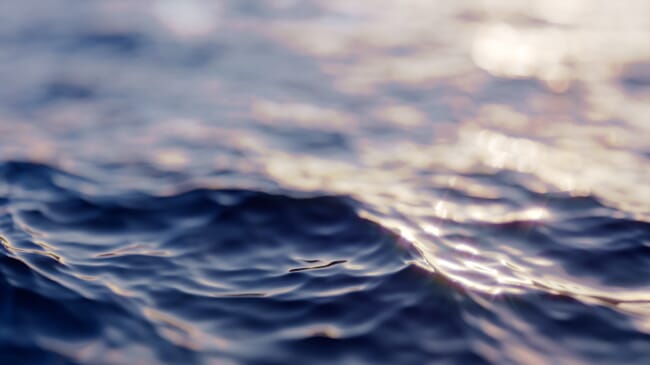 A closeup of ocean surface.