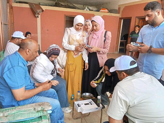 Tilapia welfare training in Egypt.