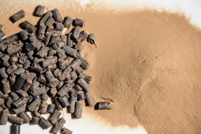 Protein pellets and powder.