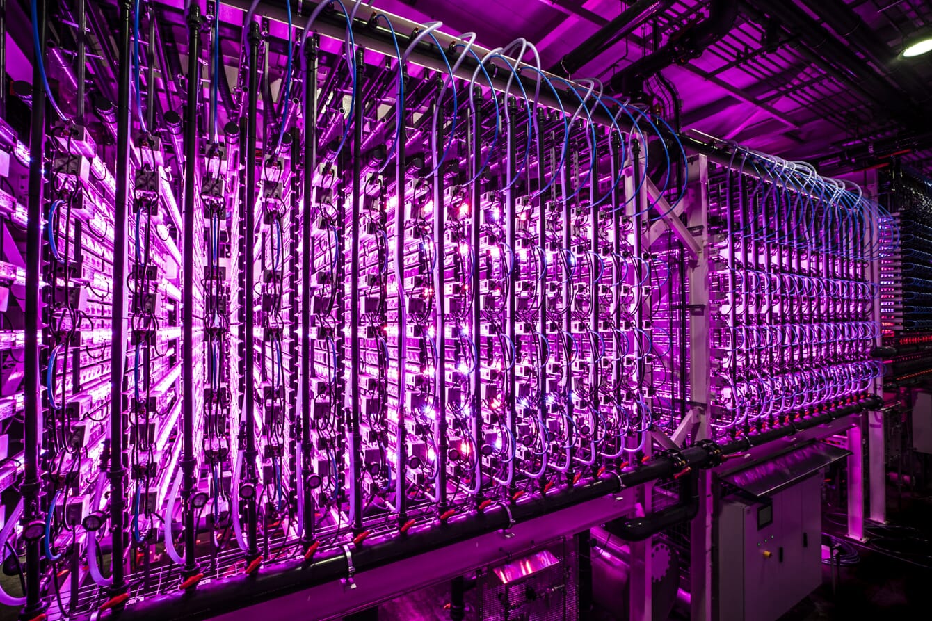 The inside of a bioreactor.