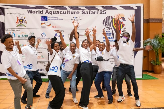 Students at a conference in Africa.