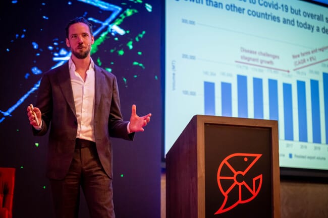 A man giving a presentation.